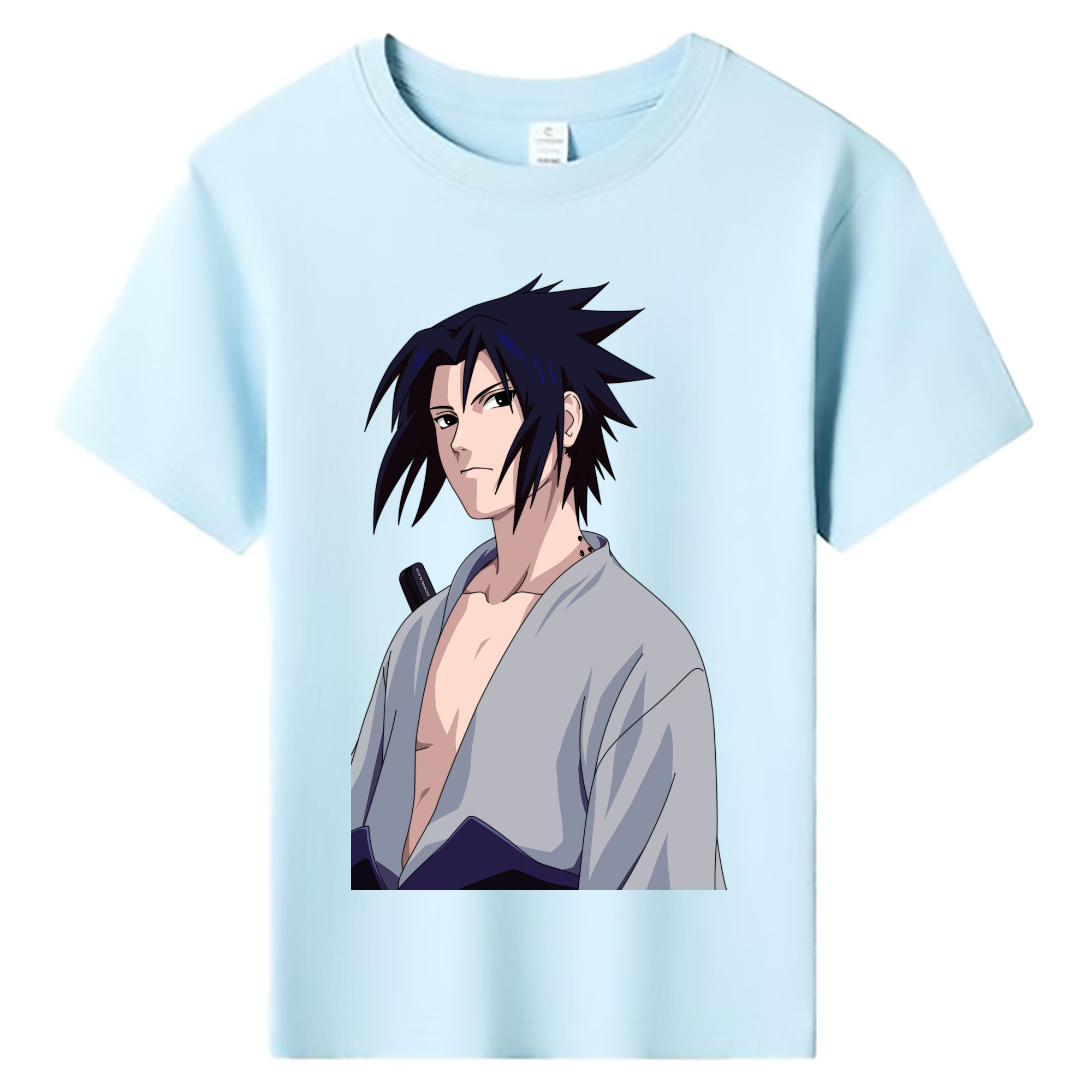 （画像用） NARUTO -ナルト- うちは サスケ Uchiha Sasuke 綿100％キッズTシャツ（フロントプリント）